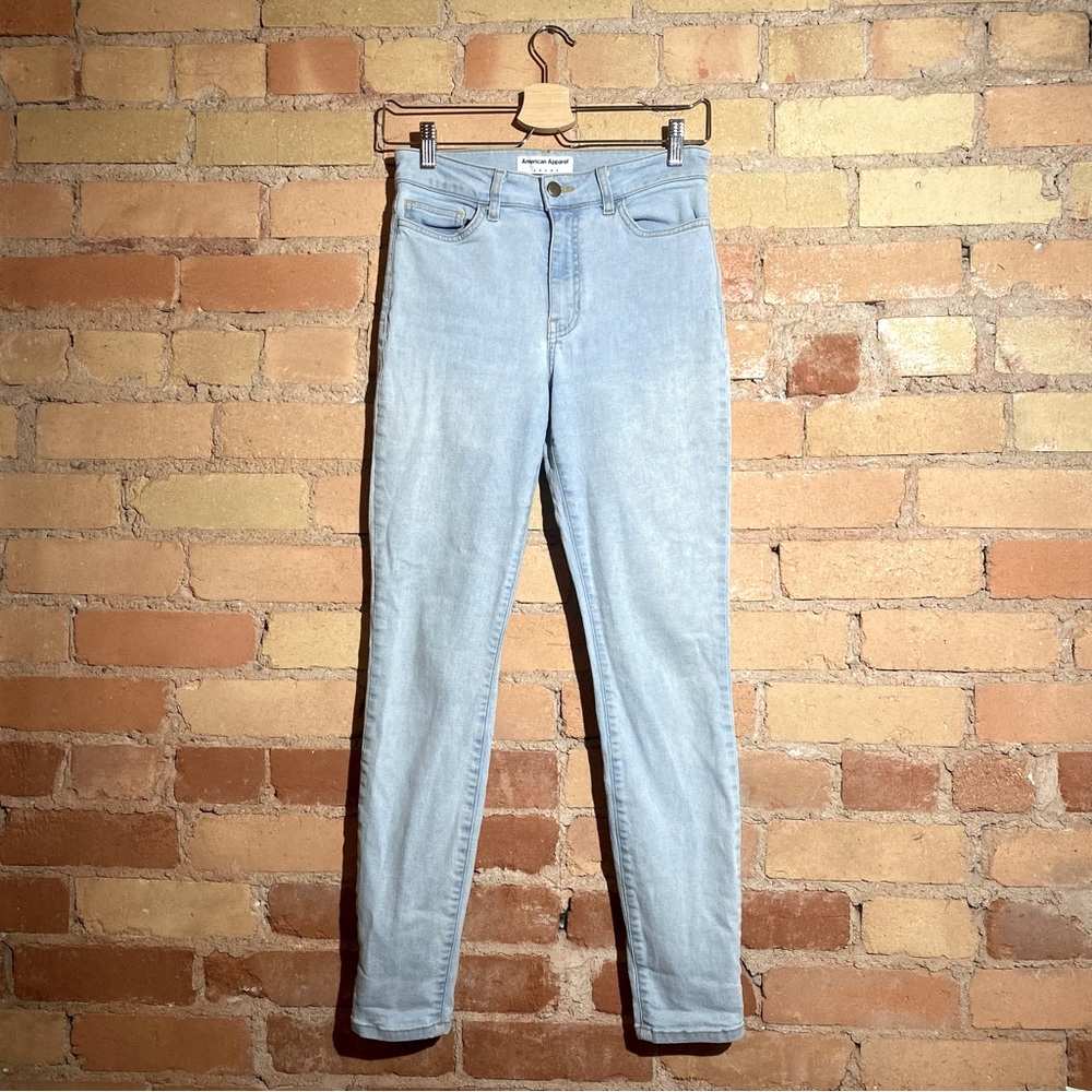 American Apparel light wash skinny jeans